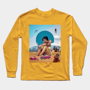 A beautiful woman in the desert Long Sleeve T-Shirt